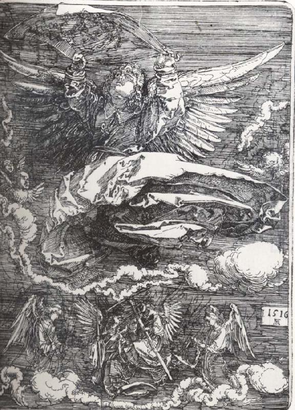 The Sudarium Held By An Angel on a small Cartellino, Albrecht Durer